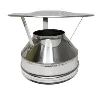 оголовок craft нержавеющий (316/0,8/304/0,5), ф120/220 с ветрозащитой cerablanket черный