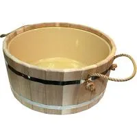 таз 20л с пластиковой вставкой, банный эксперт