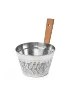 ушат 5л, standart алюминиевый, ручка из бука, 212f, банный эксперт