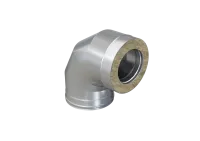 колено феррум утепленное угол 90° нержавеющее (430/0,5мм)/оцинкованное, ф115/200, по воде