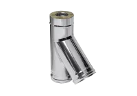 тройник феррум утепленный угол 135° нержавеющий (430/0,5мм)/зеркальный, ф115/200, по воде