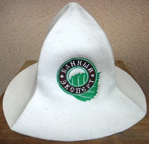 шапка для бани и сауны женская "банный эксперт", белая, мск