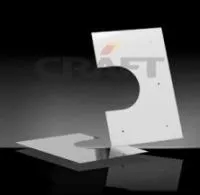 разделка craft потолочная декоративная нерж. (304/0,5 мм), 400*266, 0-5°, с отв. ф350, двухсоставная