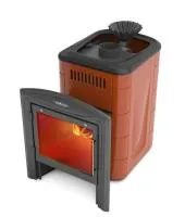 печь для бани тмф гейзер мини 2016 carbon витра закр.каменка терракота*