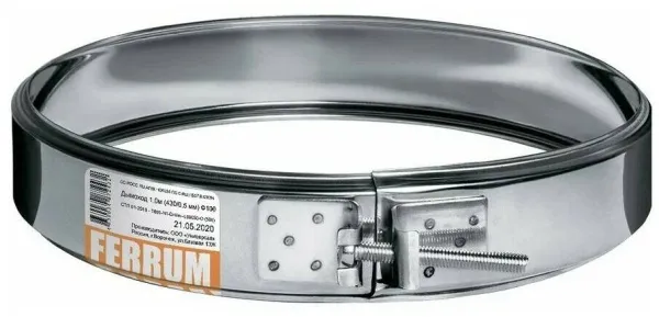 хомут феррум обжимной нерж.(430/0,5 мм), ф350