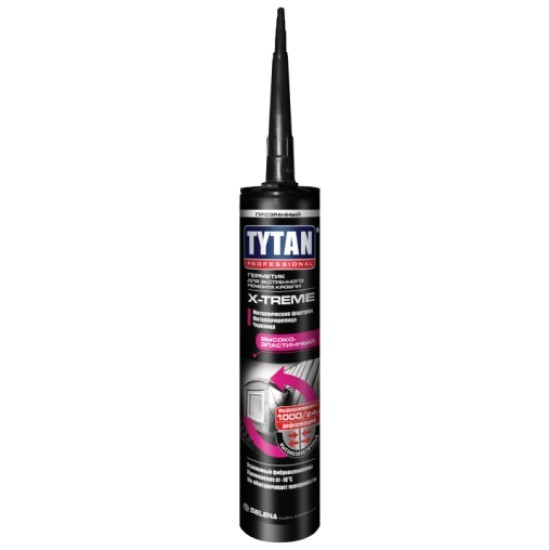 герметик tytan professional x-treme для экстренного ремонта кровли (прозрачный) 310мл