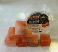 соль гималайская, кубики 50*50*50 мм, 2 кг, банный эксперт
