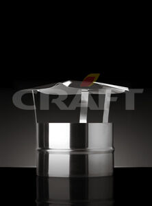 зонт craft нержавеющий (304/0,5 мм), ф120, с ветрозащитой, по воде